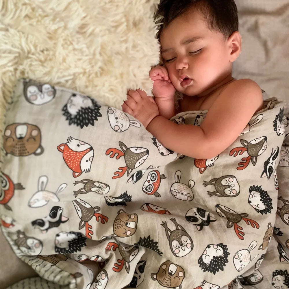 100% Cotton Muslin Swaddle Blanket - Ultimate Comfort for Newborns!