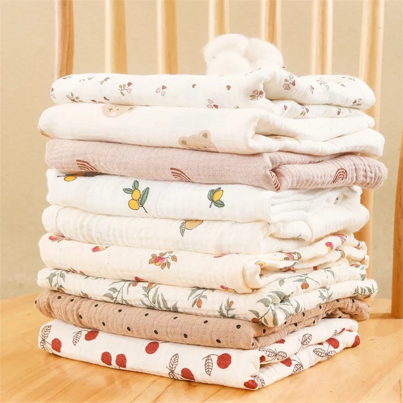 Cotton Gauze Muslin Baby Blanket - Super Soft Swaddle Wrap