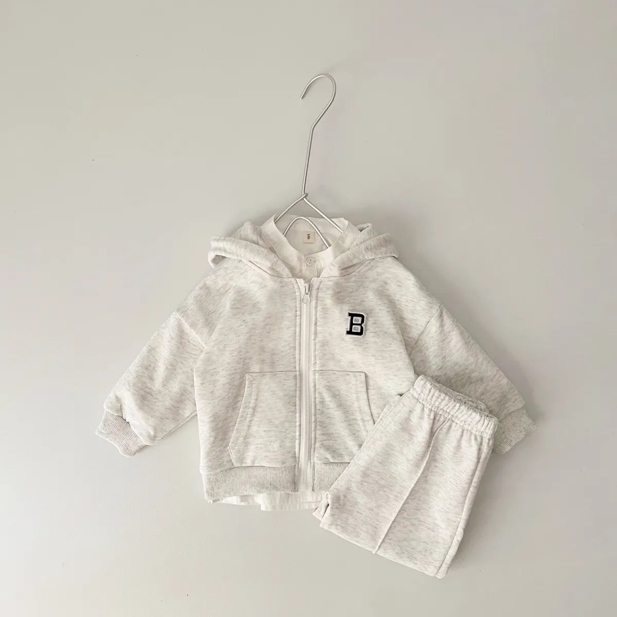 Infant/Toddler Letter Embroidery Sports Jacket and Pants Set